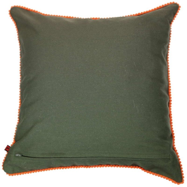 Μαξιλάρι Frida Γκρι 45x45εκ. βαμβακερό κεντημένο